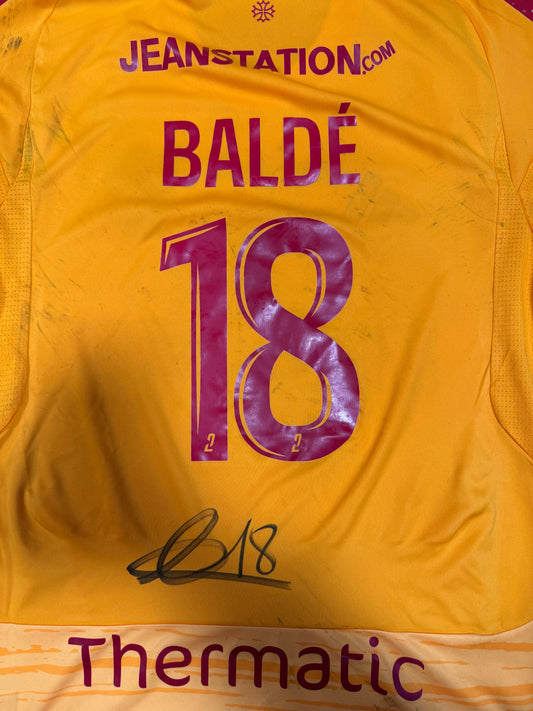 Maillot porté et signé - BALDÉ #18 (buteur NANCYxRAF)