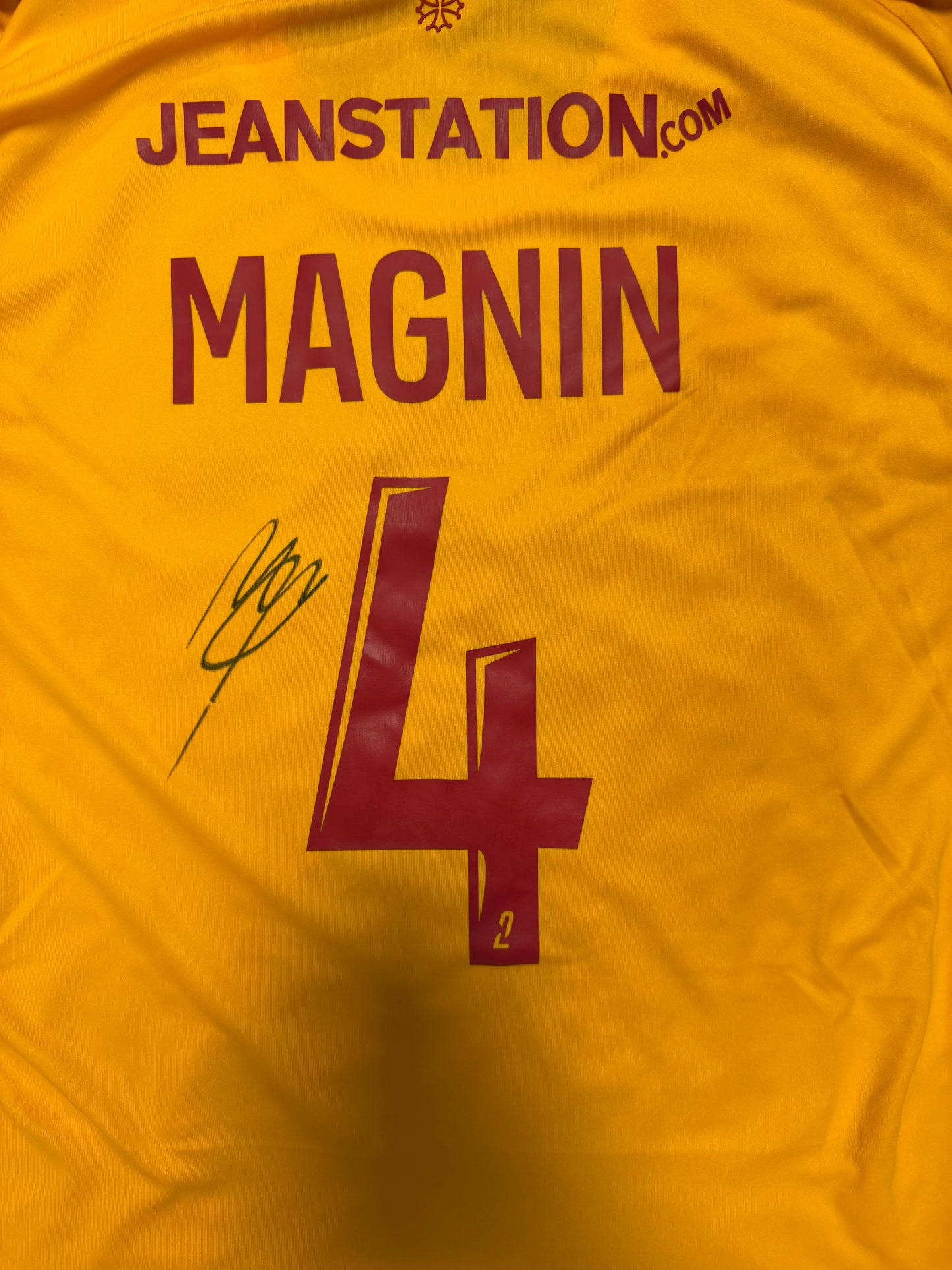 Maillot préparé et signé - MAGNIN #4 (buteur BASTIAxRAF)