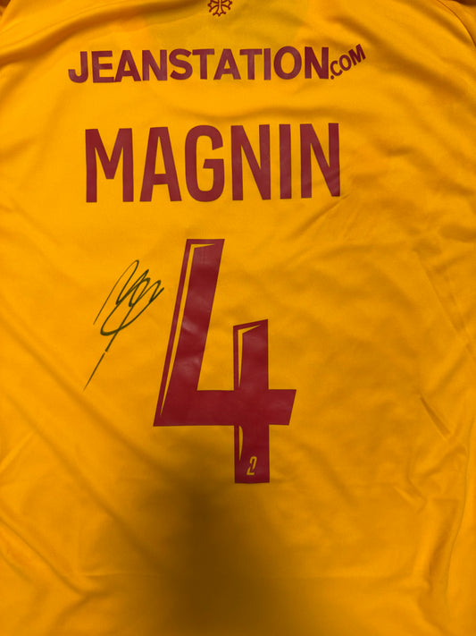Maillot préparé et signé - MAGNIN #4 (buteur BASTIAxRAF)